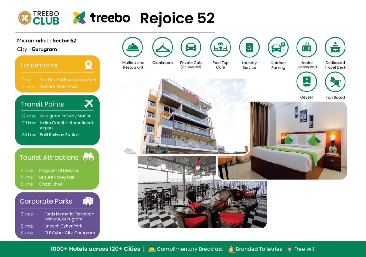 Treebo Rejoice 52 - 3Km From Huda City Metro Station Badshahpur ภายนอก รูปภาพ